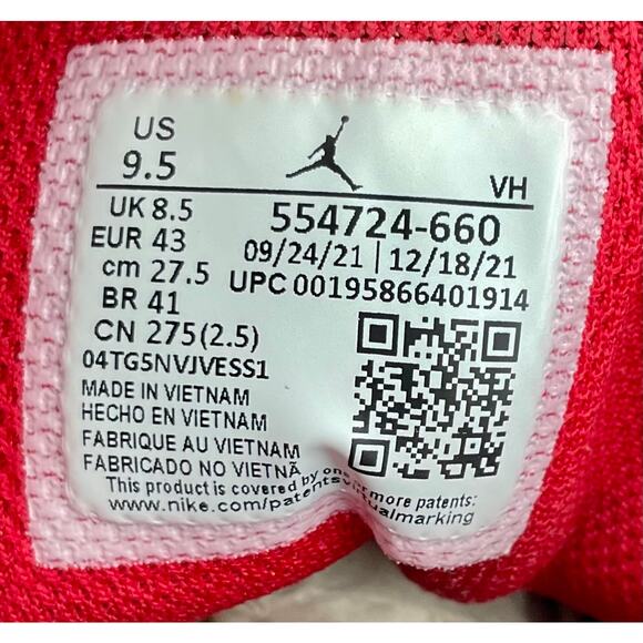 Nike Air Jordan 1 Mid “Reverse Bred” Black Gym Red 554724-660 Sz 9.5 #284 main image 8